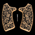Maple Floral Inked Extended Smith & Wesson J-Frame Grips