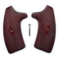 Rosewood Checkered Extended Smith & Wesson J-Frame Grips