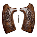 Walnut Grim Reaper Extended Smith & Wesson J-Frame Grips