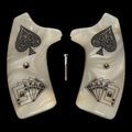 Pearl Dead Man's Hand Extended Smith & Wesson J-Frame Grips
