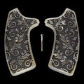 Pearl Floral Scroll Extended Smith & Wesson J-Frame Grips