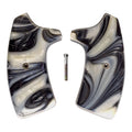 Silver & White Pearl Extended Smith & Wesson J-Frame Grips