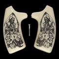 Faux Ivory Grim Reaper Extended Smith & Wesson J-Frame Grips
