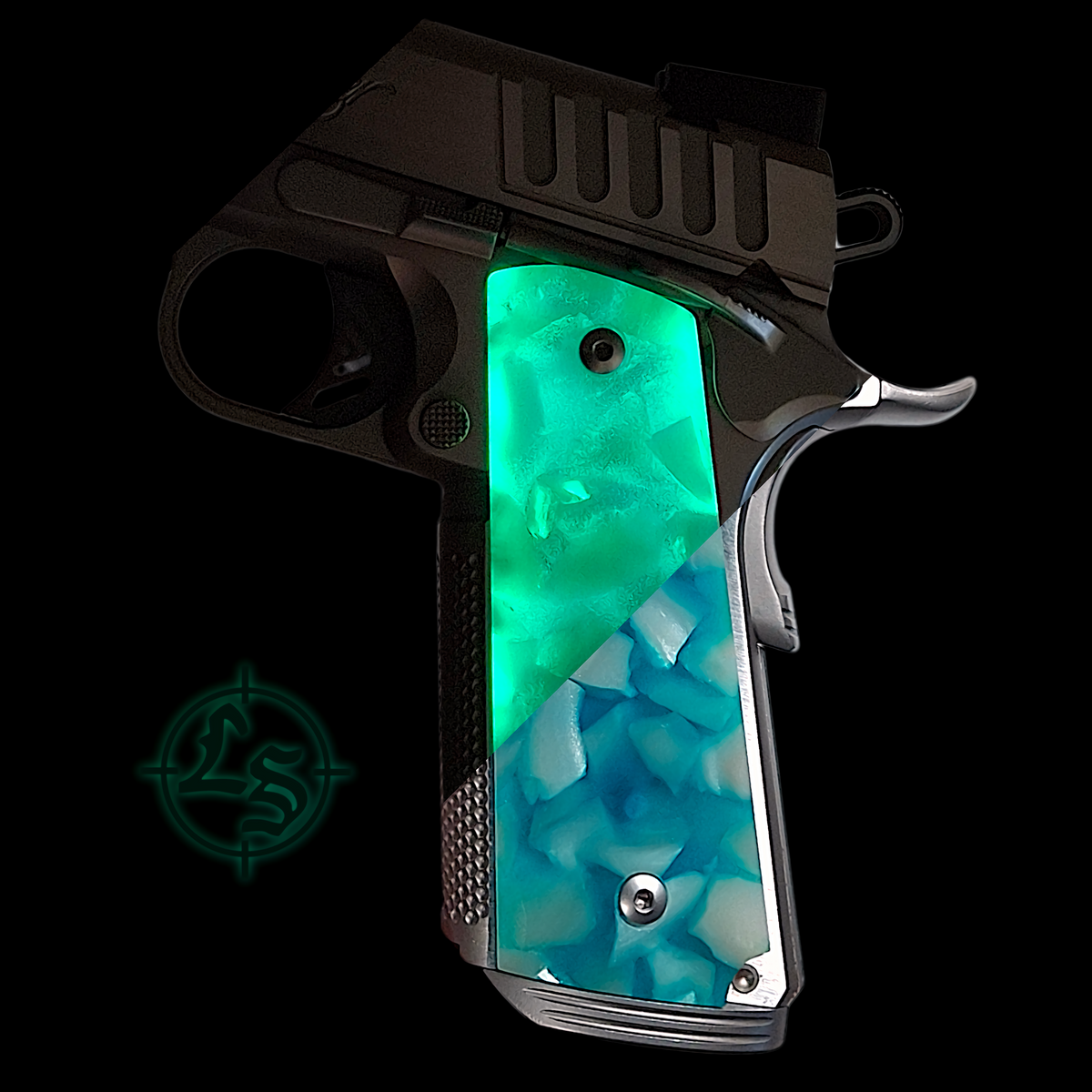 Glacier Glow Terrazzo Pearl 1911 Grips (Full Size)