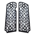 White & Black Reptile Printed 1911 Grips (Compact)