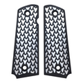 White & Black Dragon Scale Printed 1911 Grips (Full Size)