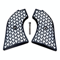 White & Black Dragon Scale Printed Heritage Rough Rider Grips