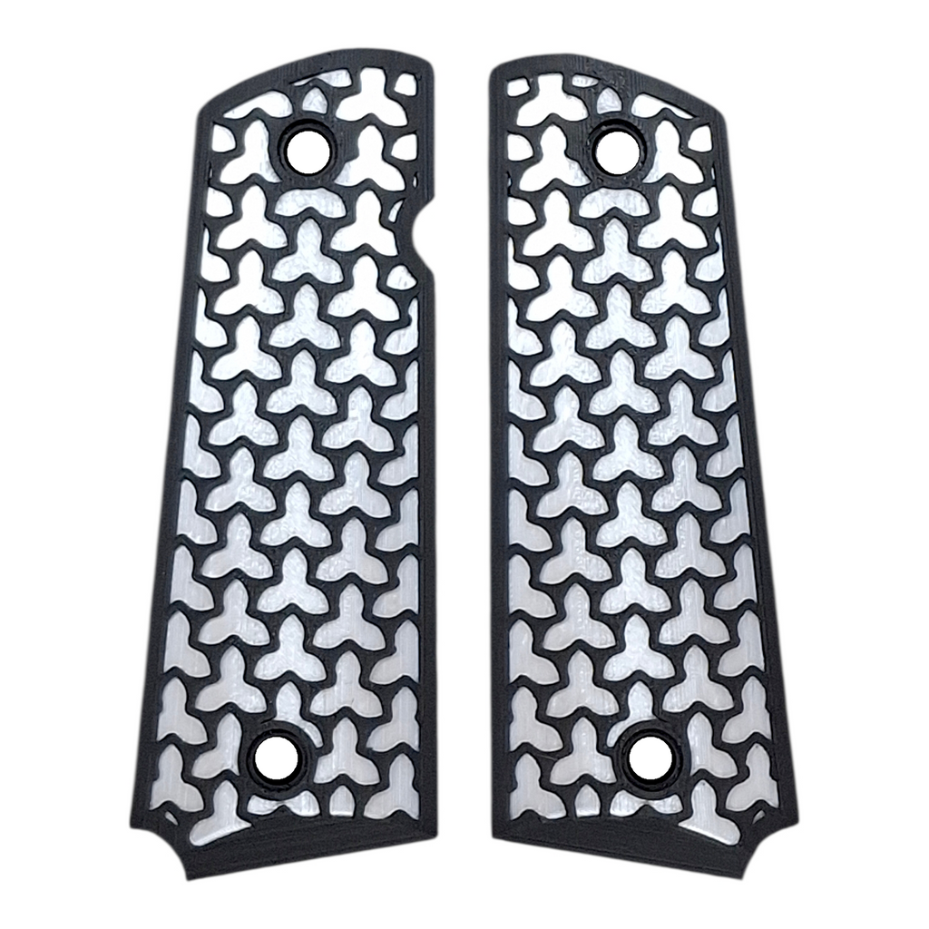 White & Black Fusion Printed 1911 Grips (Full Size)