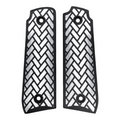 White & Black Weave Printed Ruger Mark IV 22/45 Grips