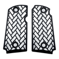 White & Black Weave Printed Kimber Micro 9 Grips