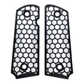 White & Black Honeycomb Printed 1911 Grips (Compact)