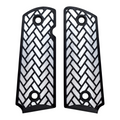 White & Black Weave Printed 1911 Grips (Compact)