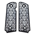 White & Black Tritessel Printed 1911 Grips (Compact)