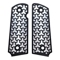 White & Black Fusion Printed 1911 Grips (Compact)
