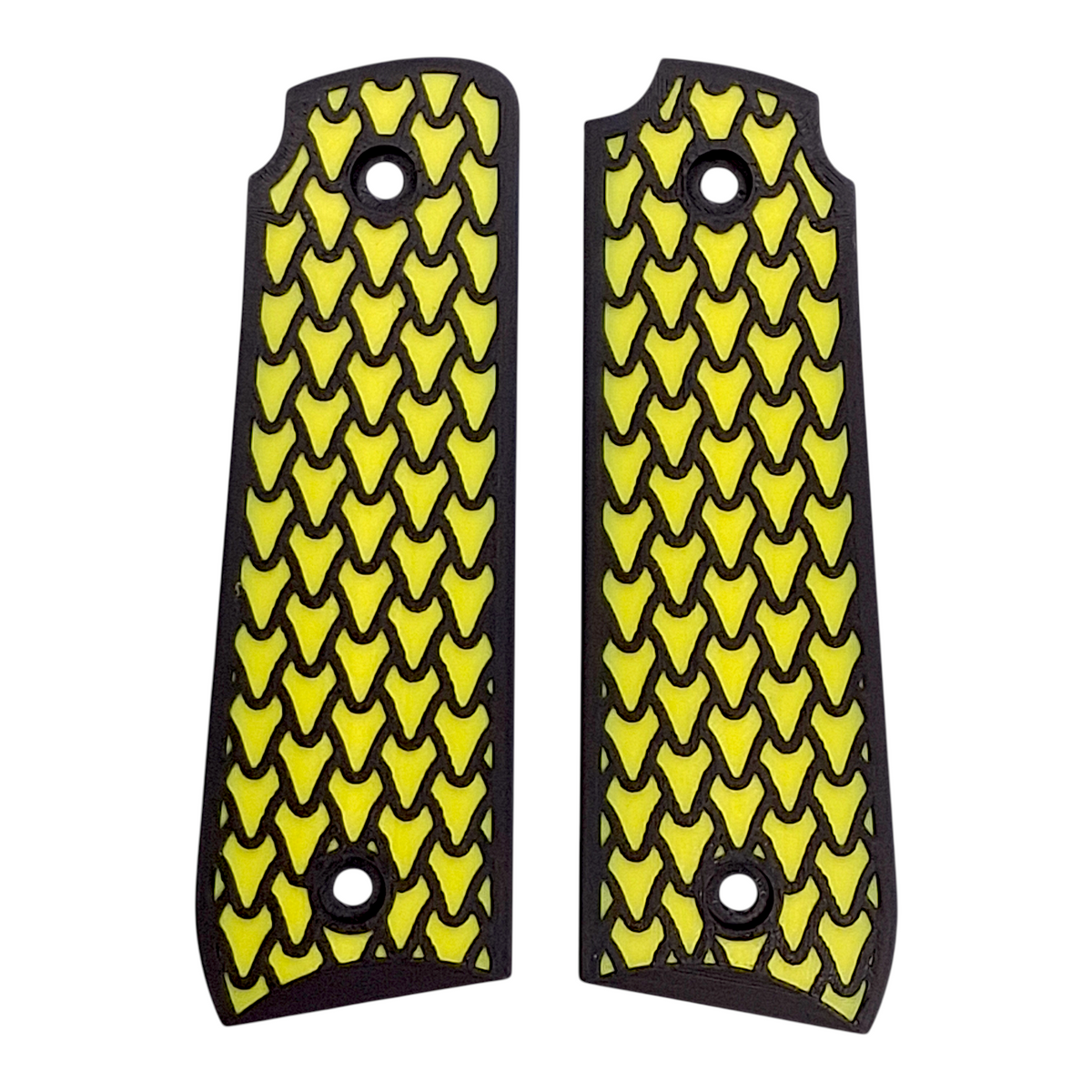 Yellow & Black Dragon Scale Printed Ruger Mark IV 22/45 Grips