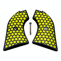 Yellow & Black Honeycomb Printed Heritage Rough Rider Grips