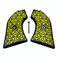 Yellow & Black Tritessel Printed Heritage Rough Rider Grips