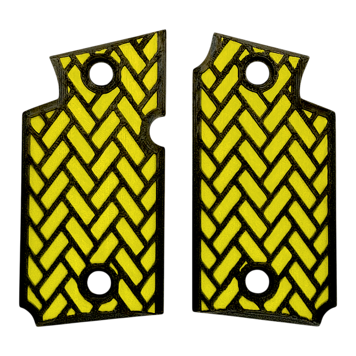 Yellow & Black Weave Printed Sig Sauer P938 Grips