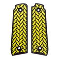 Yellow & Black Weave Printed Ruger Mark IV 22/45 Grips