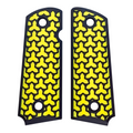 Yellow & Black Fusion Printed 1911 Grips (Compact)