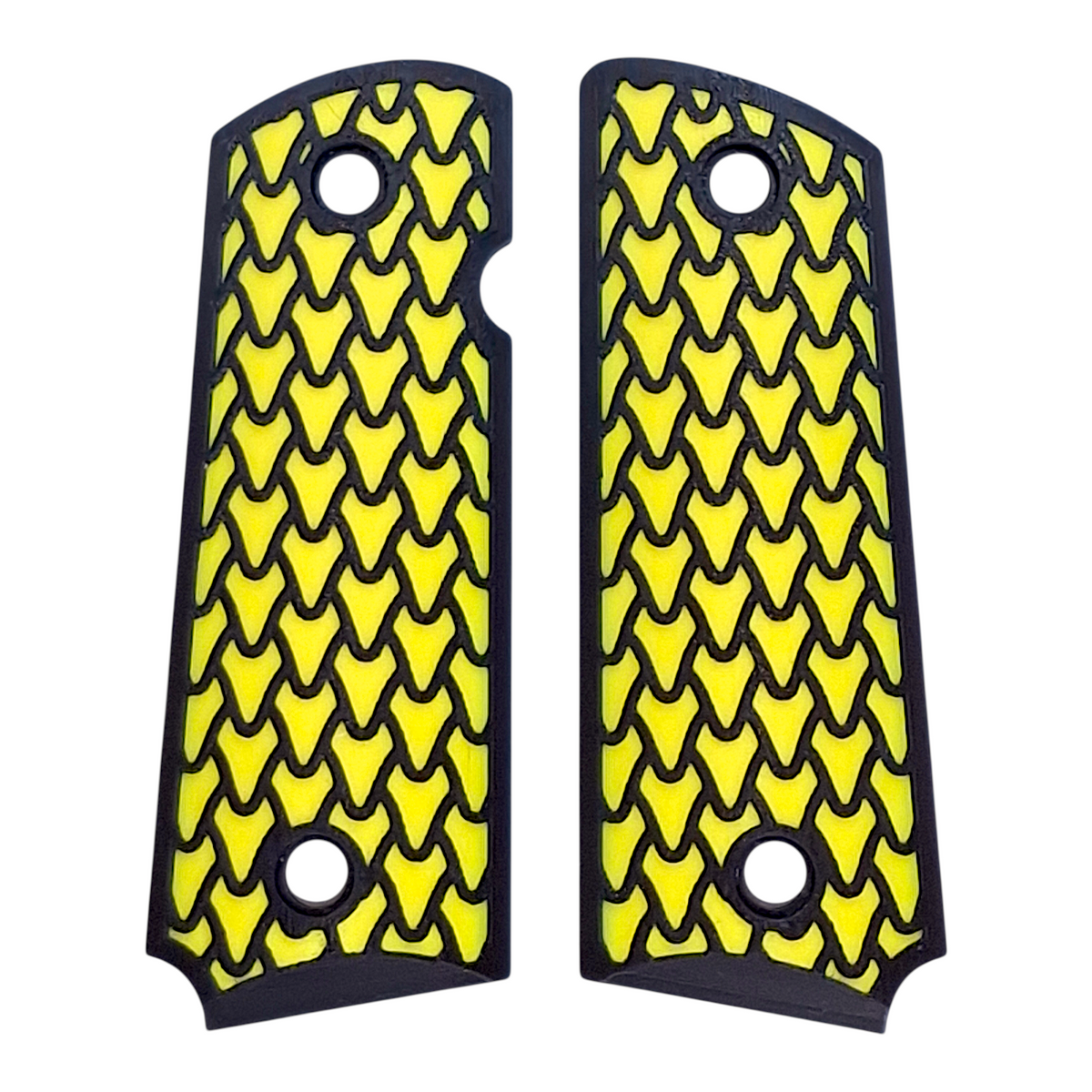 Yellow & Black Dragon Scale Printed 1911 Grips (Compact)