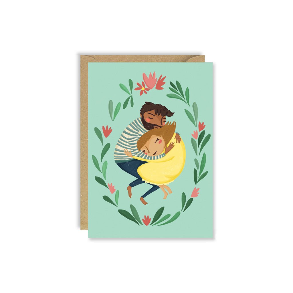 Couple In Flowers Card