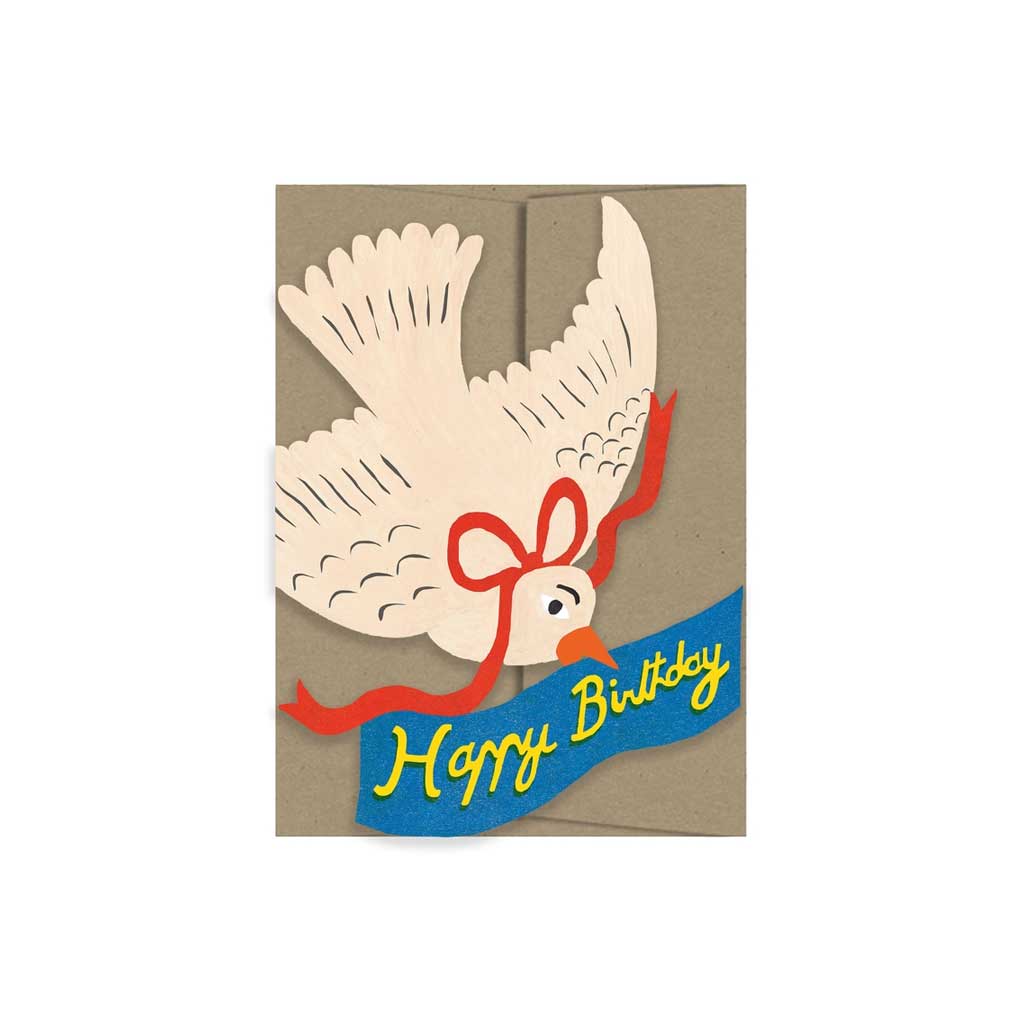 Die-Cut Happy Birthday Bird Card