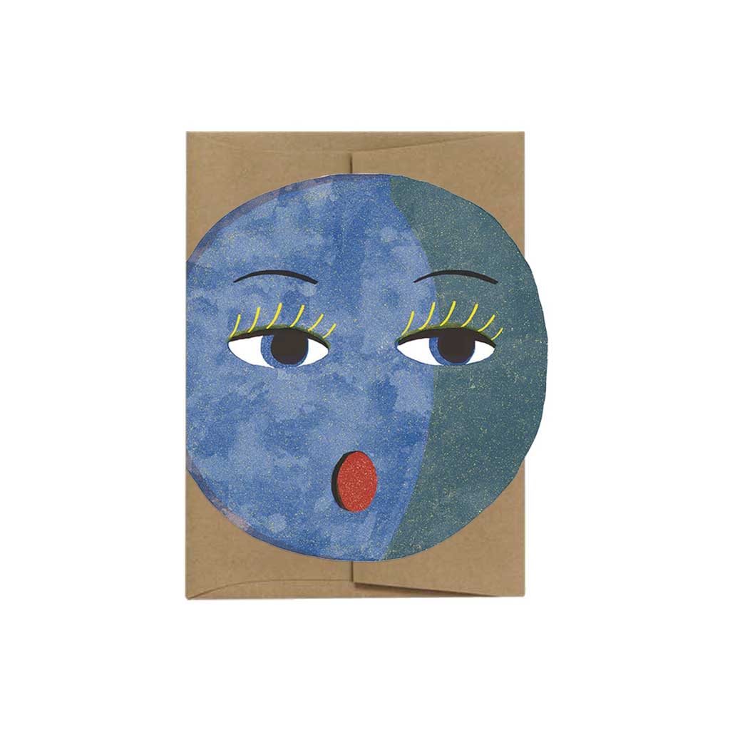 Die-Cut Lune Moon Greeting Card
