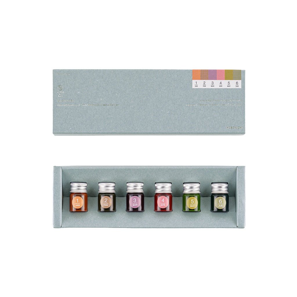 Kakimori x TSUKI no IRO: Mini Ink Bottle Set (Jan-Jun)