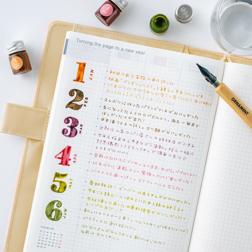 Kakimori x TSUKI no IRO: Mini Ink Bottle Set (Jan-Jun)