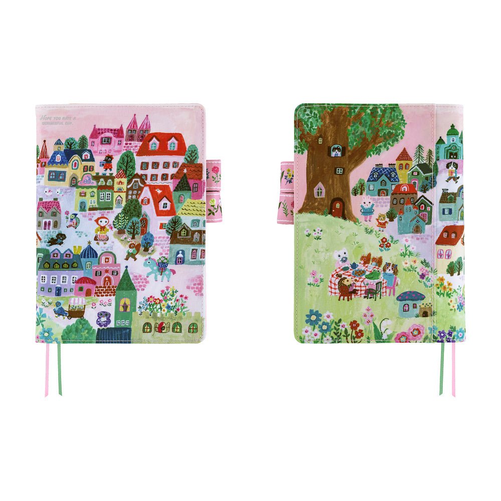 Hobonichi Techo Cover Cousin A5 - Yumi Kitagishi: White Cat Village