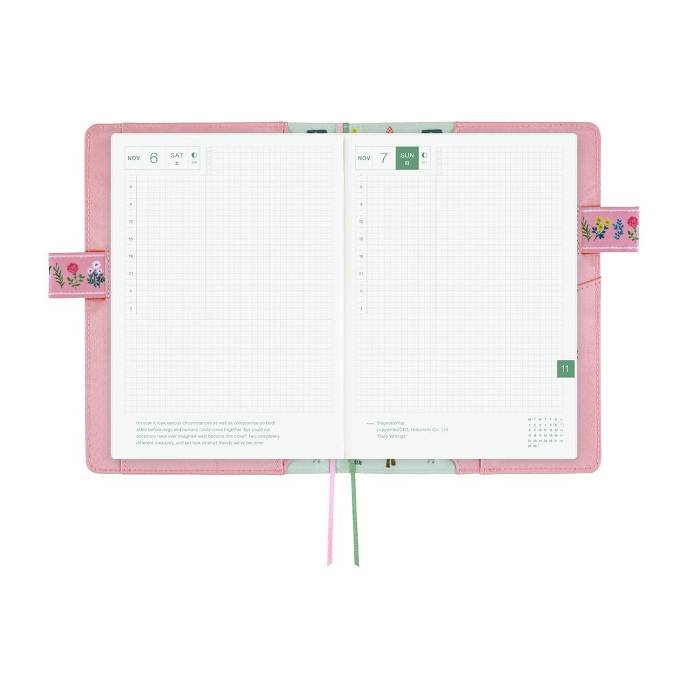 Hobonichi Techo Cover Cousin A5 - Yumi Kitagishi: White Cat Village