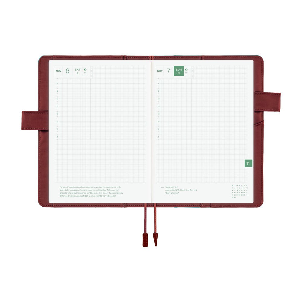 Hobonichi Techo Cover Cousin A5 - Colors: Misty Cedar