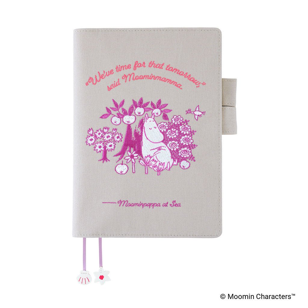 Hobonichi Techo Cover Cousin A5 - Moomin: My Yard (Pink Gray)