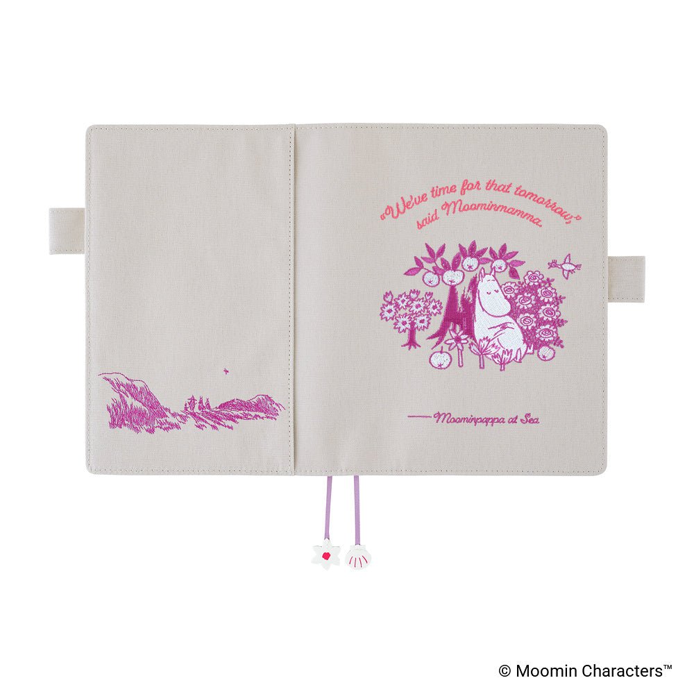 Hobonichi Techo Cover Cousin A5 - Moomin: My Yard (Pink Gray)
