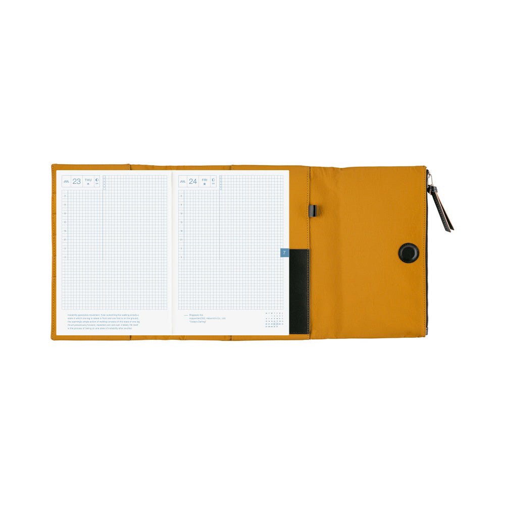 Hobonichi Techo Cover Cousin A5 - Tragen: Mustard