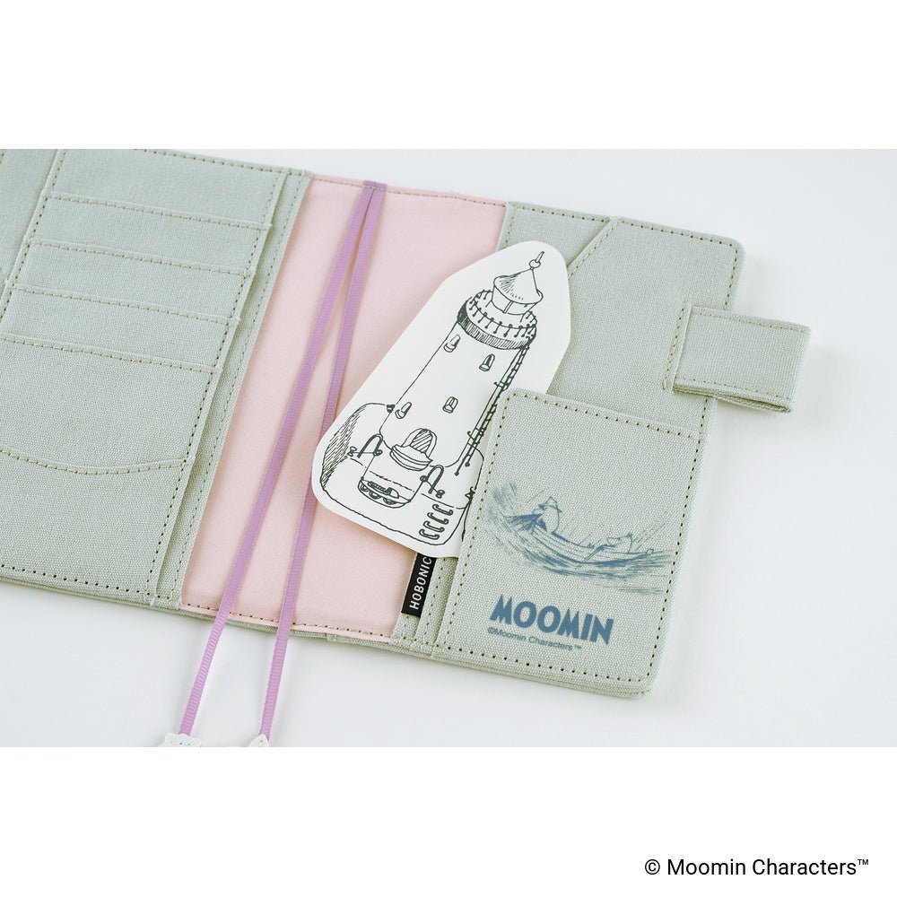 Hobonichi Techo Cover Original A6 - Moomin: My Yard (Pale Mint)