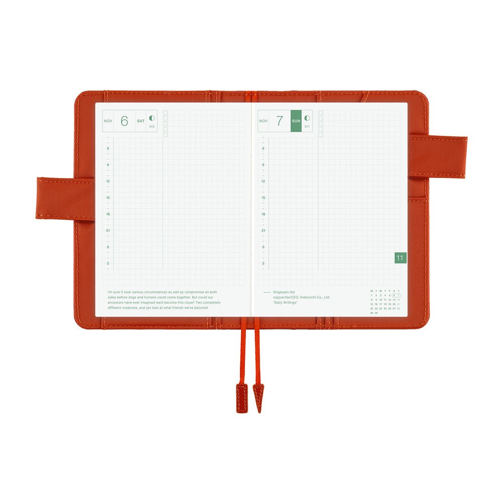 Hobonichi Techo Cover Original A6 - Colors: Bordeaux Teracotta