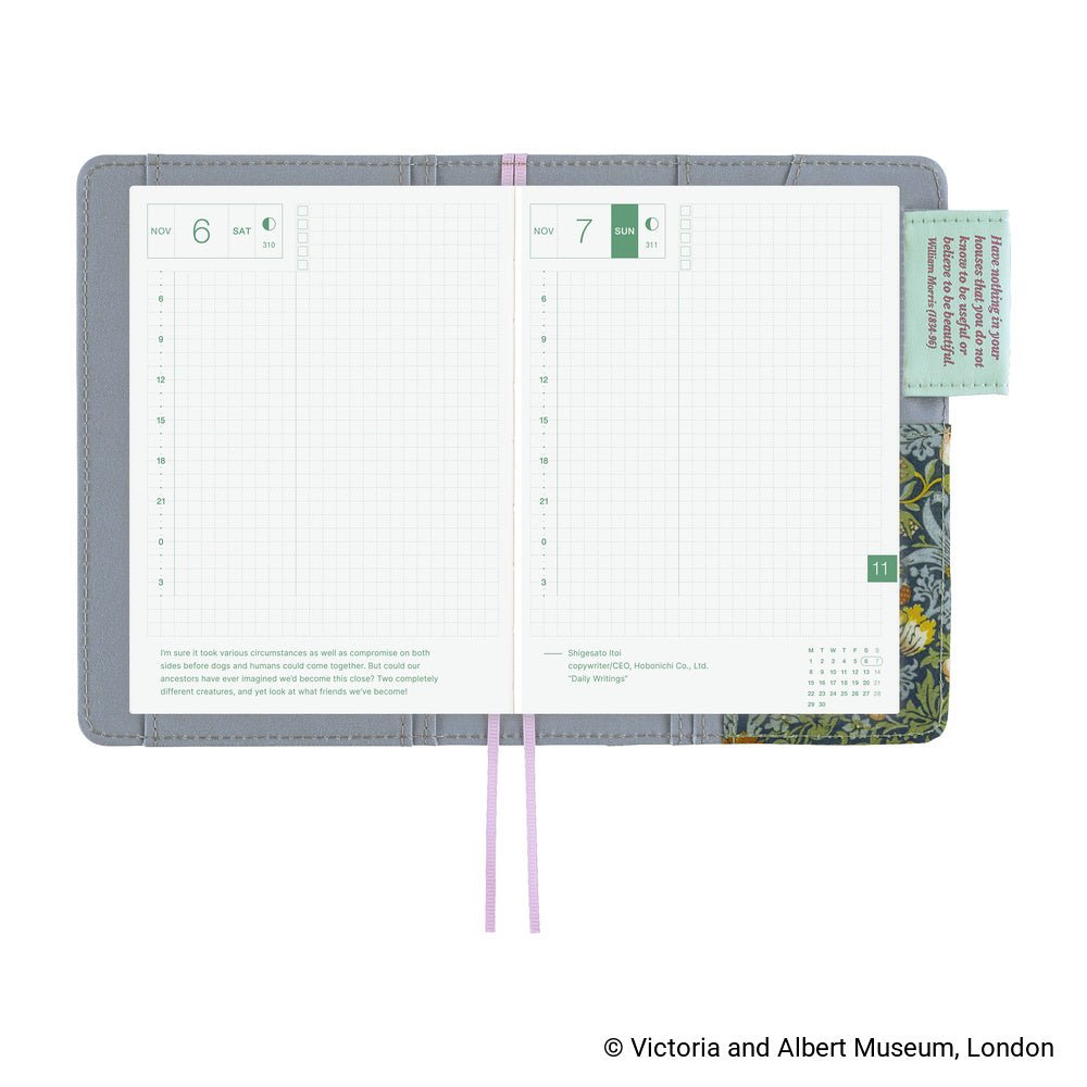 Hobonichi Techo Cover Original A6 - V&A Series: Strawberry Thief
