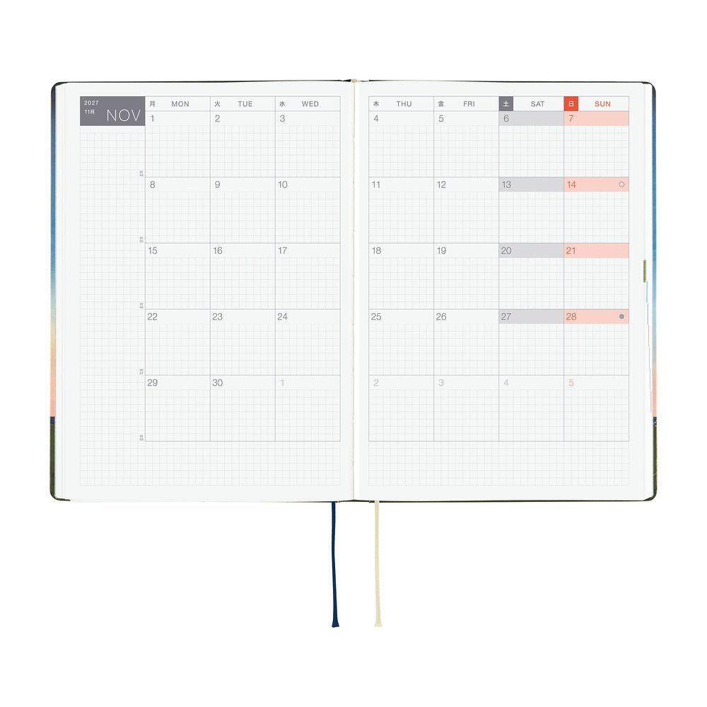 Hobonichi Techo HON A5 2027 - Hiroko Kubota: String Telephone Until the Moon is Full