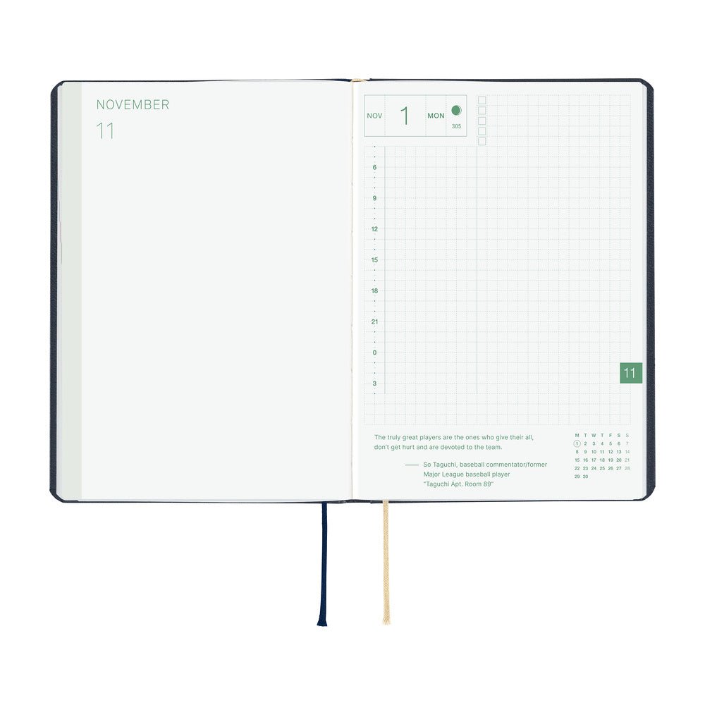 Hobonichi Techo HON A5 2027 - Slash (Navy)