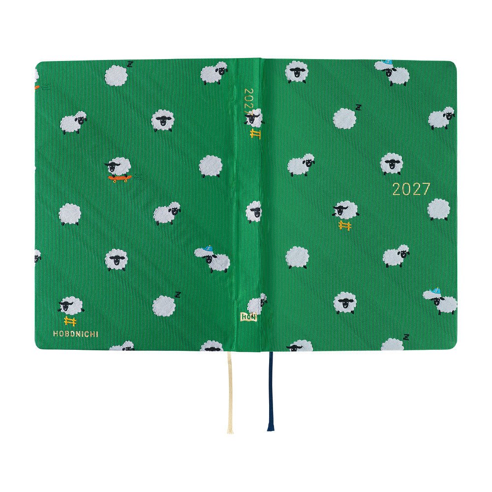 Hobonichi Techo HON A6 2027 - Bow & Tie: Sheep Sheep Sheep