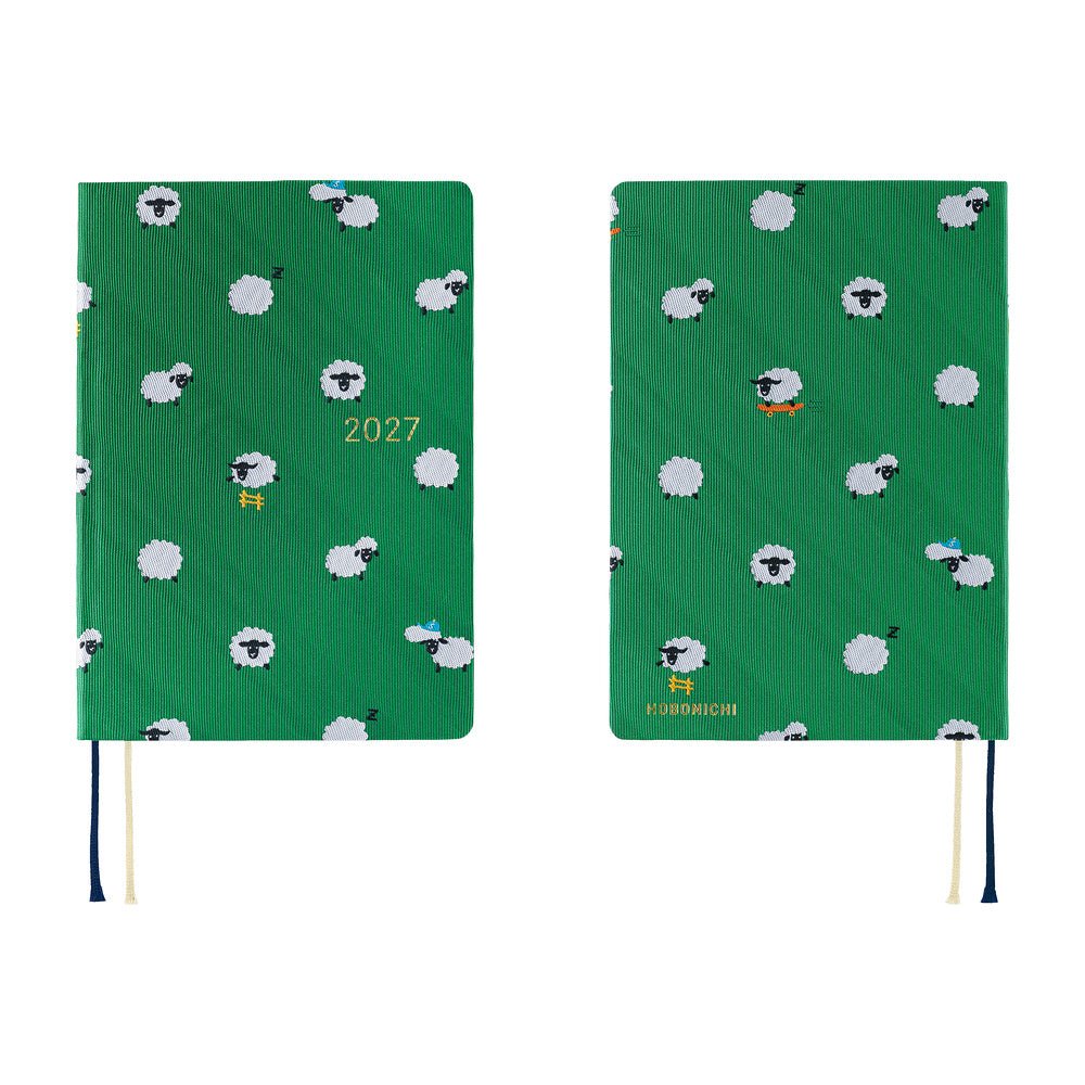 Hobonichi Techo HON A6 2027 - Bow & Tie: Sheep Sheep Sheep