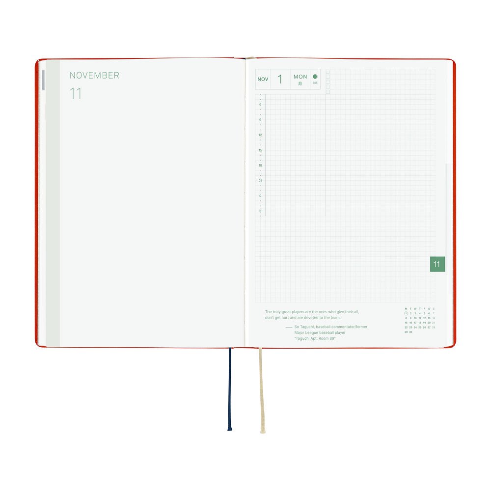 Hobonichi Techo HON A6 2027 - Yumi Kitagishi: White Cat and Rabbit's Tea Room
