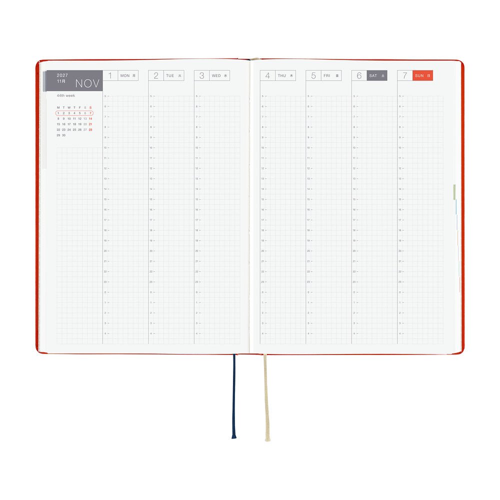 Hobonichi Techo HON A6 2027 - Yumi Kitagishi: White Cat and Rabbit's Tea Room