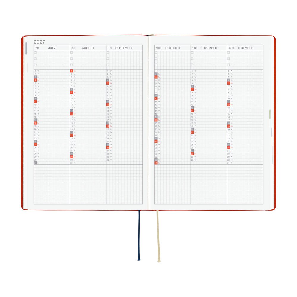 Hobonichi Techo HON A6 2027 - Yumi Kitagishi: White Cat and Rabbit's Tea Room