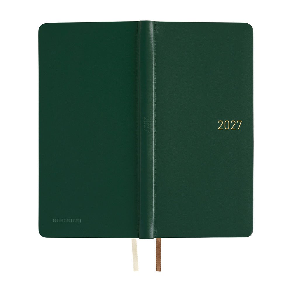Hobonichi Techo Weeks 2027 - Leather: Forest Green