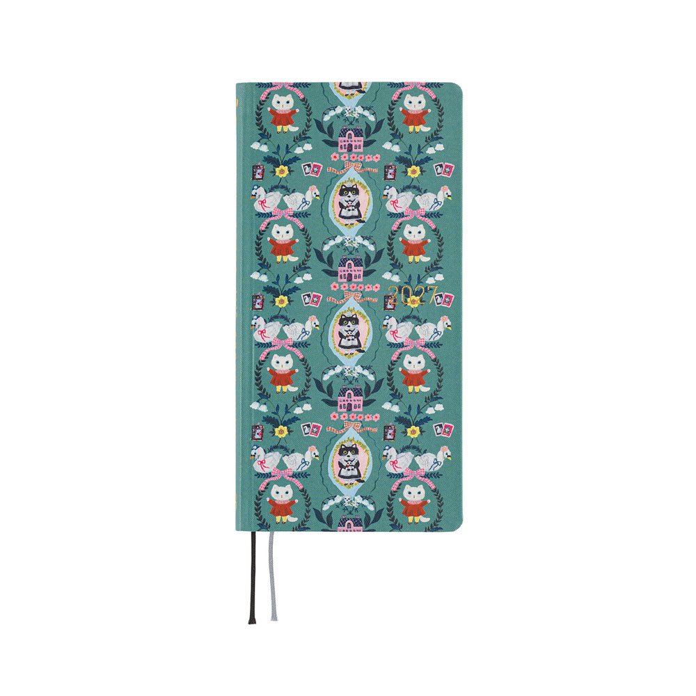 Hobonichi Techo Weeks 2027 - Yumi Kitagishi: White Cat Wallpaper