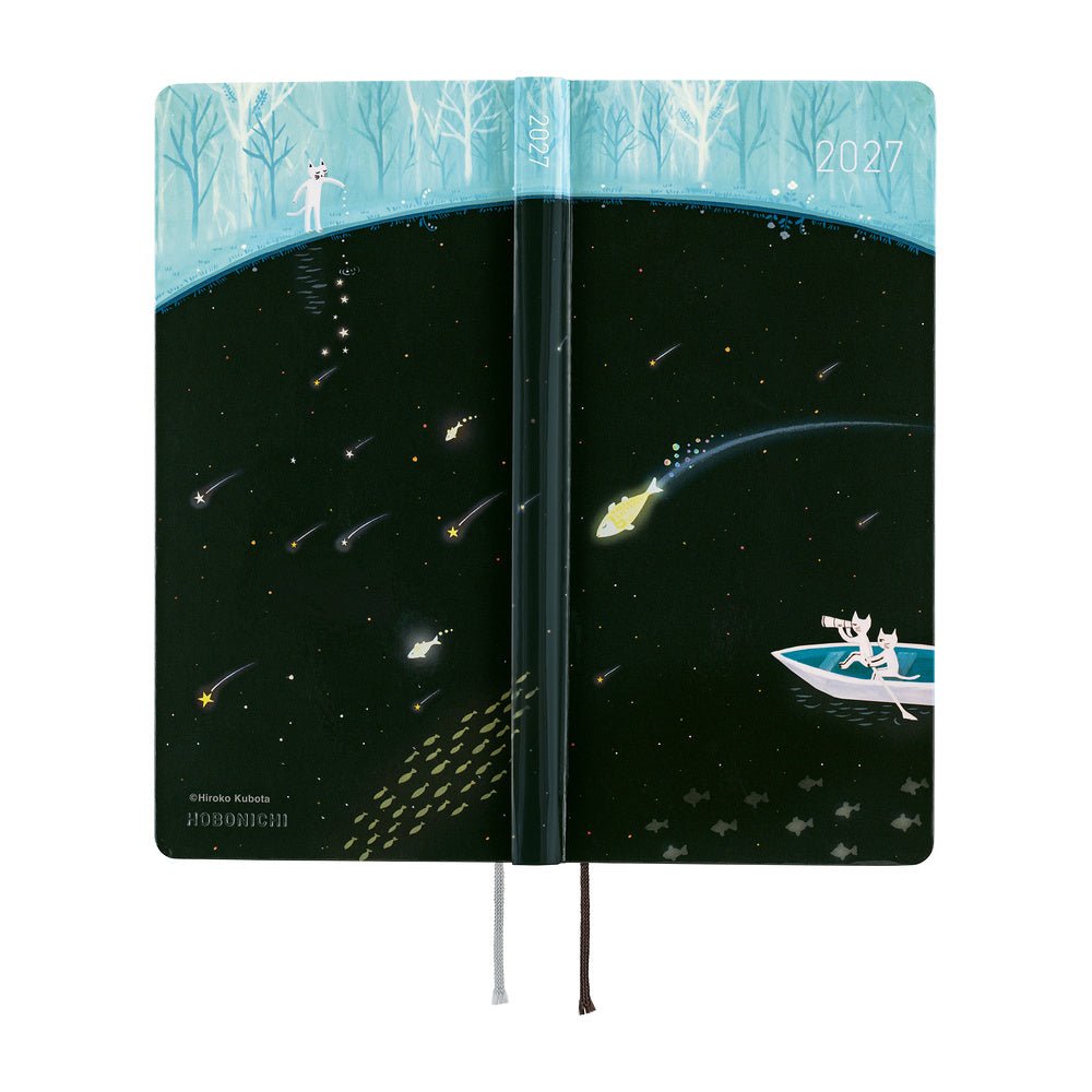 Hobonichi Techo Weeks 2027 - Hiroko Kubota: Meteor Shower in the Light Blue Forest