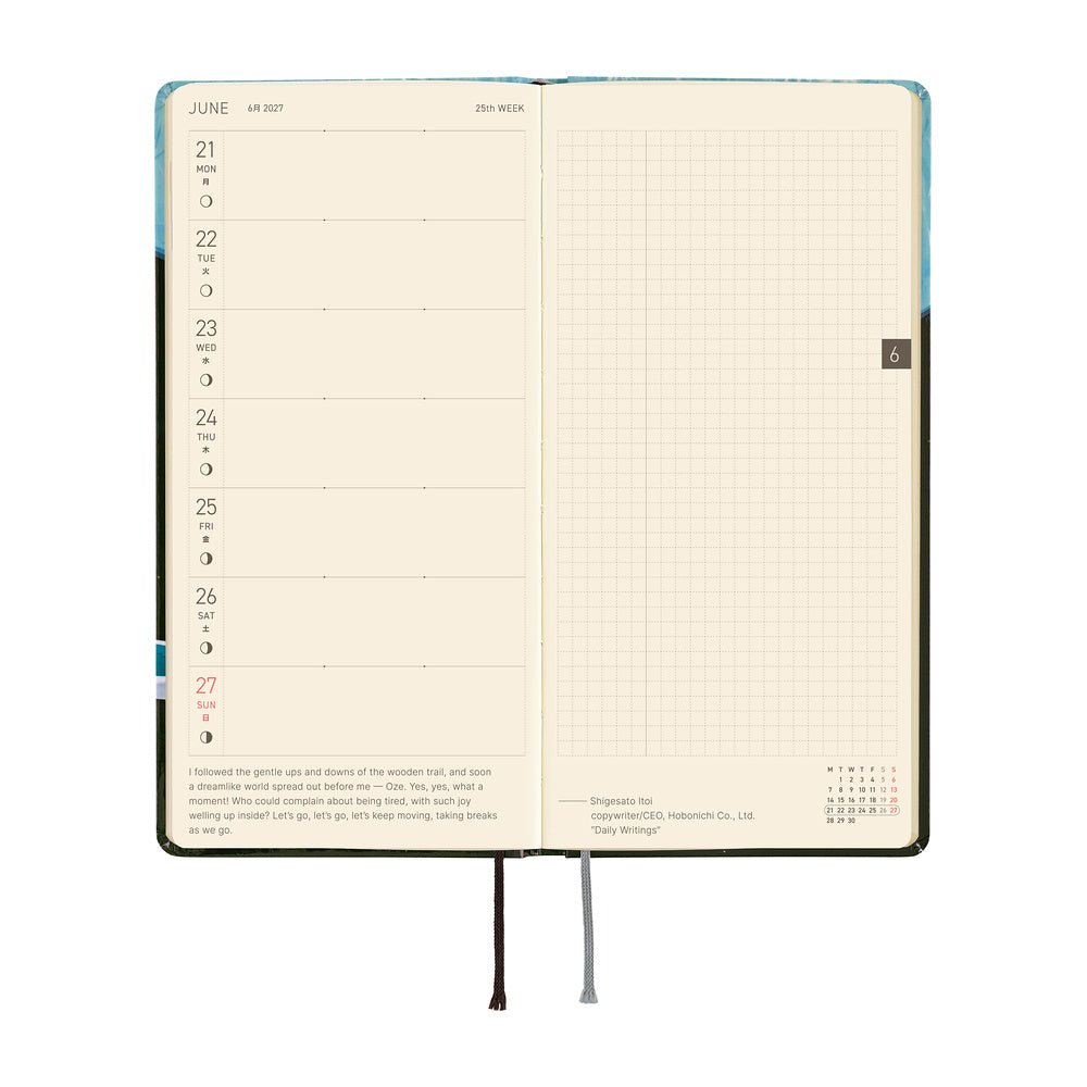 Hobonichi Techo Weeks 2027 - Hiroko Kubota: Meteor Shower in the Light Blue Forest